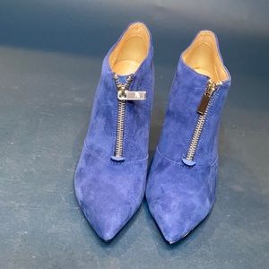 Blue Suede Booties